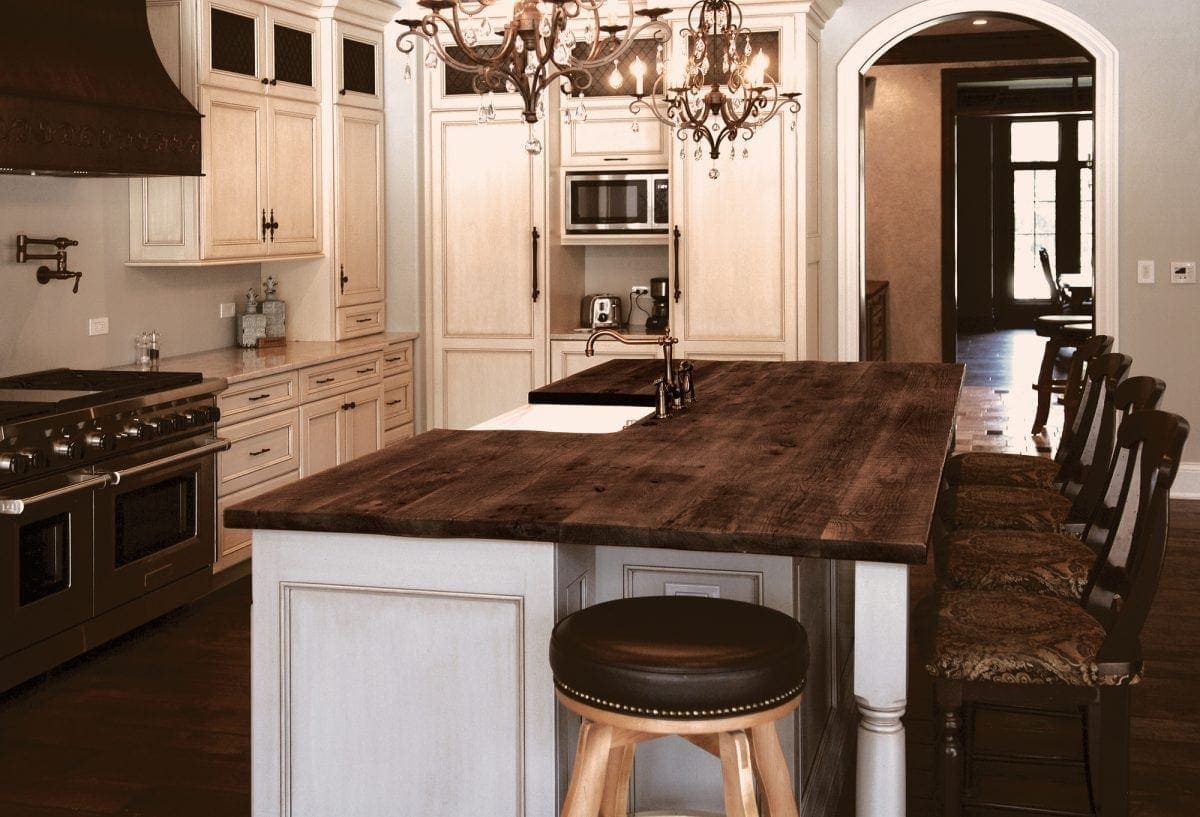Reclaimed Kitchen Island Top Gallery Signature Hardwoods