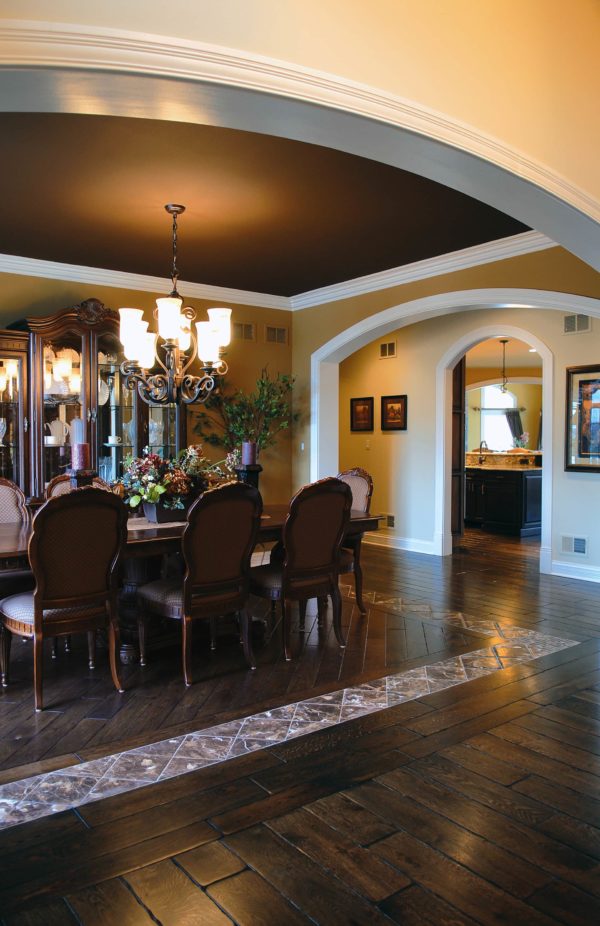 Signature Hardwoods' Wynstone Residence in our Vintage French Oak Victorian Collection Coffee Brown Color