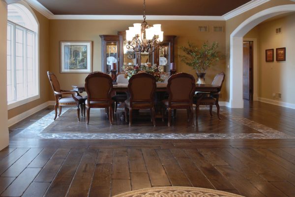 Signature Hardwoods' Wynstone Residence in our Vintage French Oak Victorian Collection Coffee Brown Color